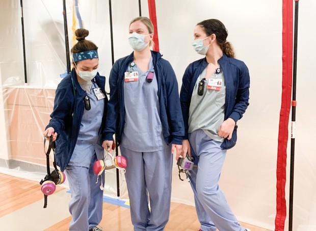 COVID Nurses - From Wedding Dresses to Scrubs