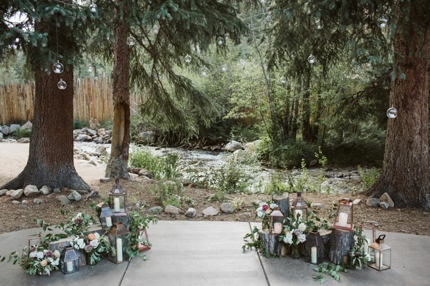 wedding ceremony setup at Blackstone Rivers Ranch