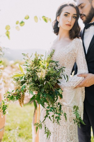 over grown wedding bouquet