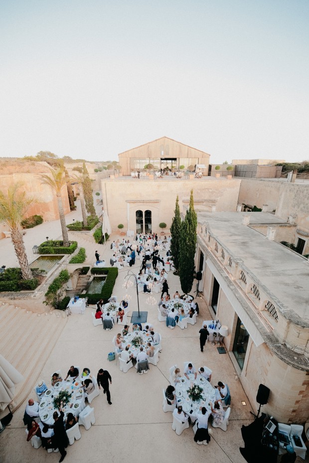 outdoor wedding reception in Mallorca
