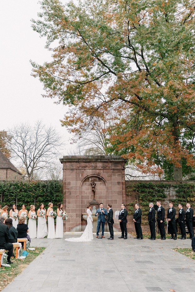 wedding ceremony at Tyler Gardens