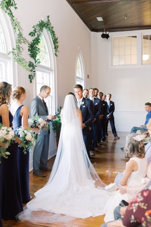 wedding ceremony in an old school house