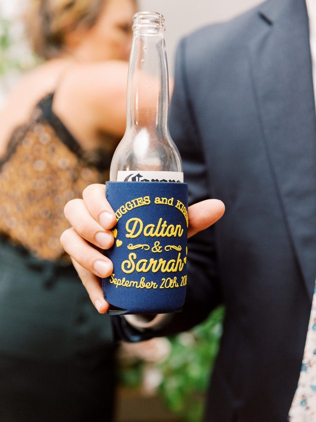 custom beer coozies for a wedding