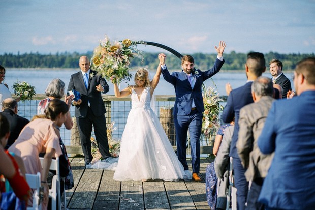 just married! seaside wedding in the PNW