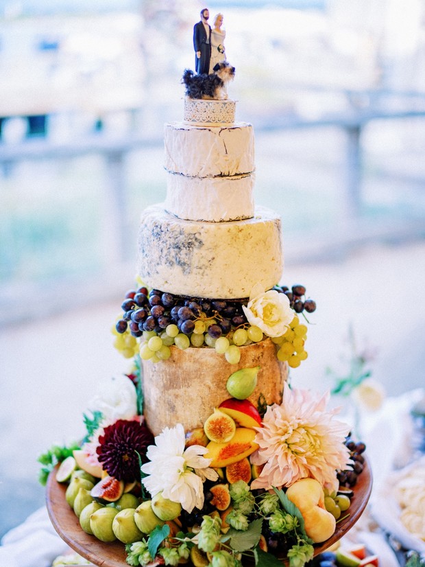 stacked cheese wedding cake