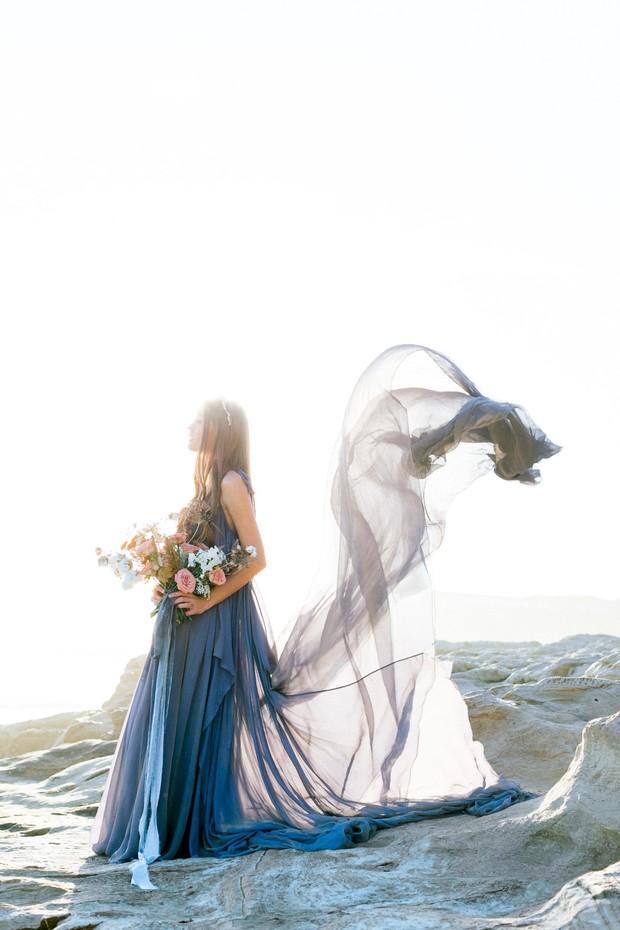 bridal look inspired by the ocean
