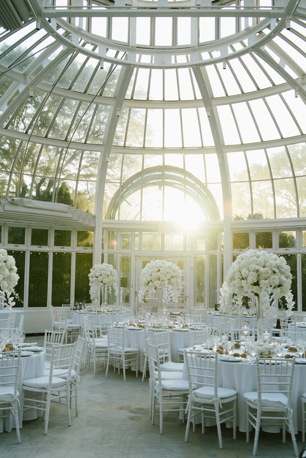 elegant garden wedding reception in New York
