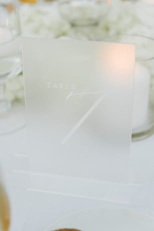 velum wedding table number