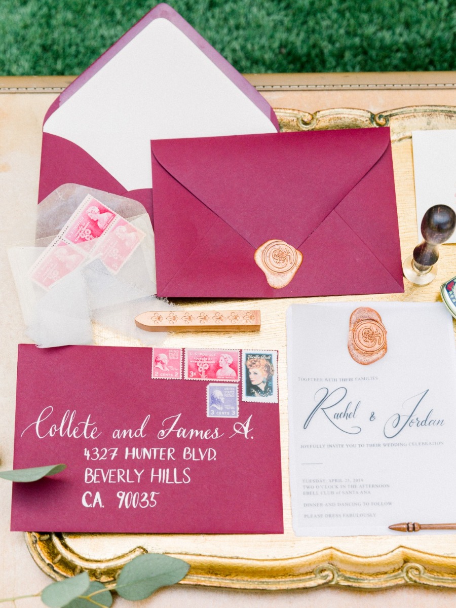 A Rich Jewel Toned Invitation Suite for Your Fall Wedding