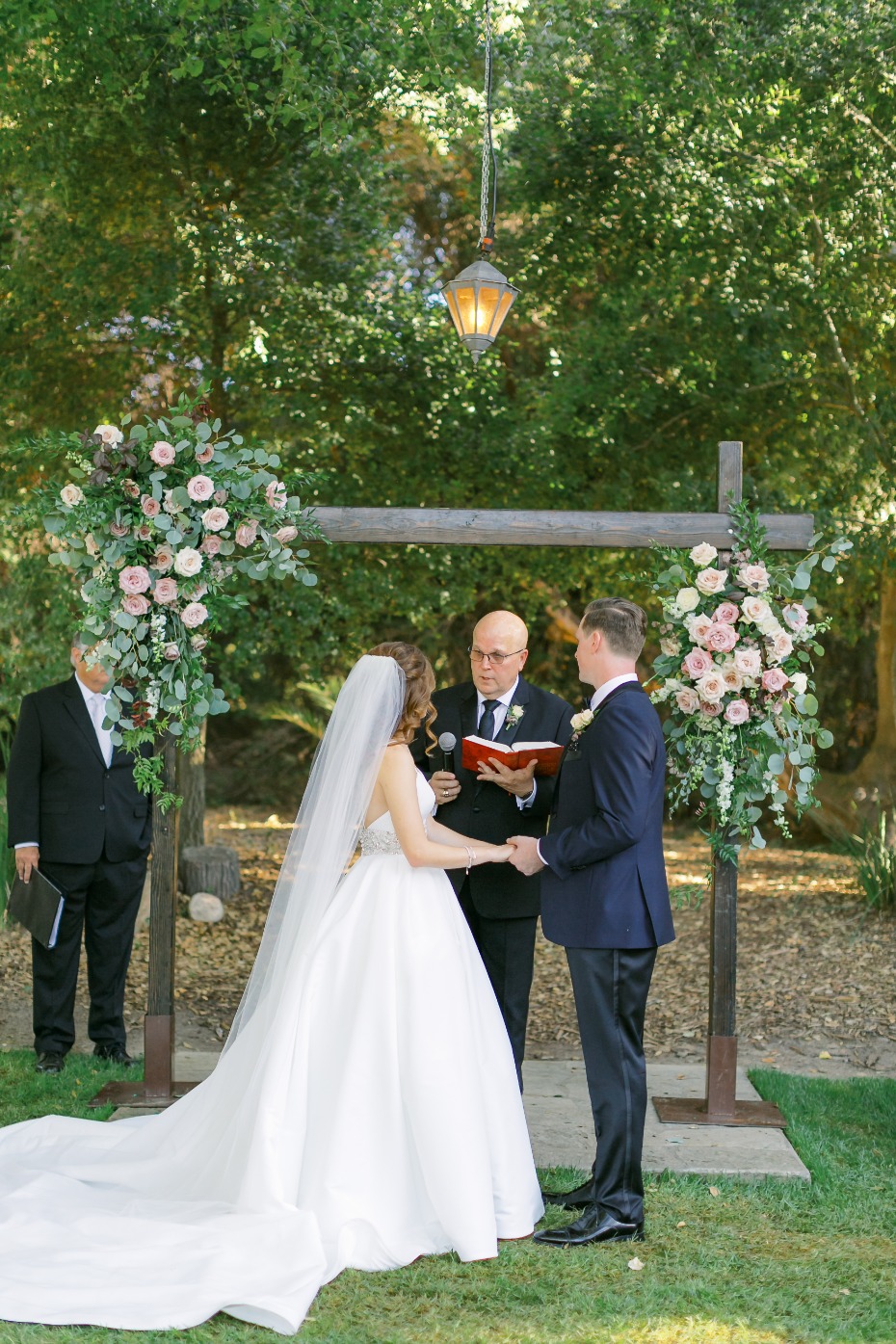 outdoor garden wedding ceremony