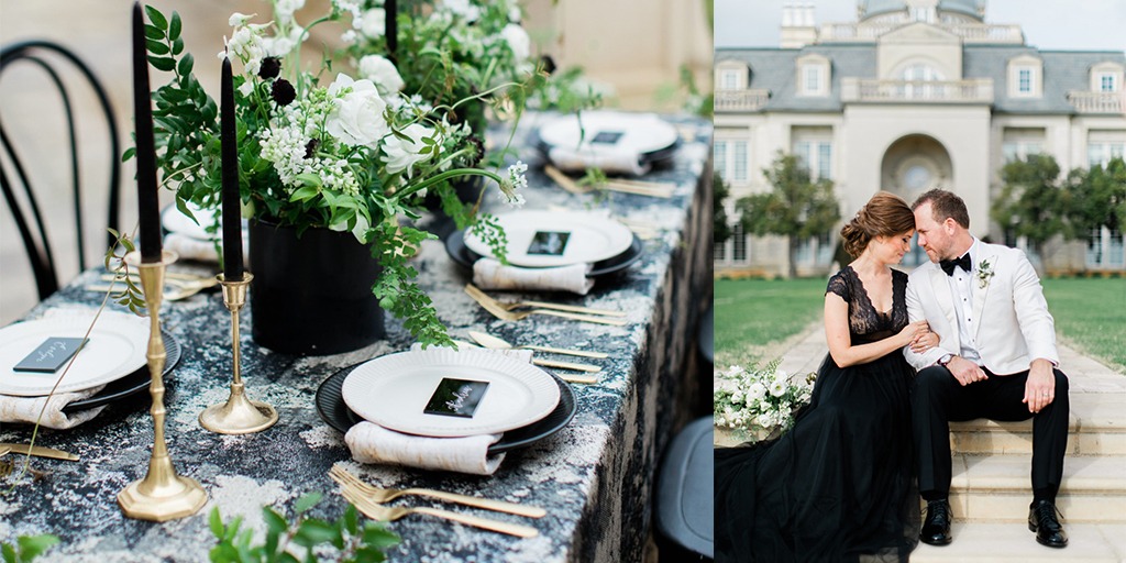 Give Your Classic Wedding A Black Modern Edge