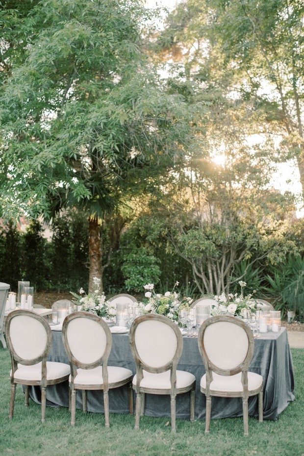 garden theme wedding reception