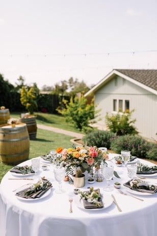 wedding table outdoor reception