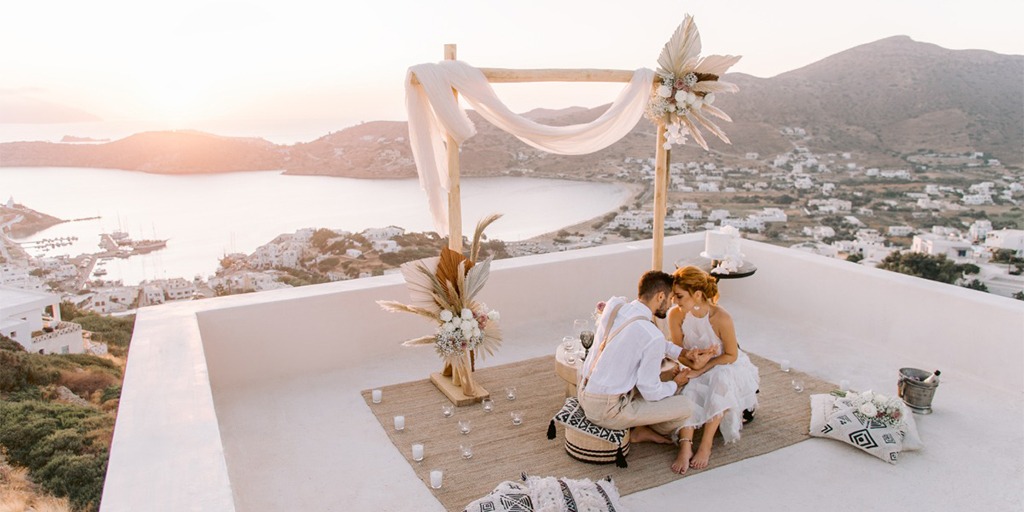 Once In A Blue Moon Wedding In The Greek Isles
