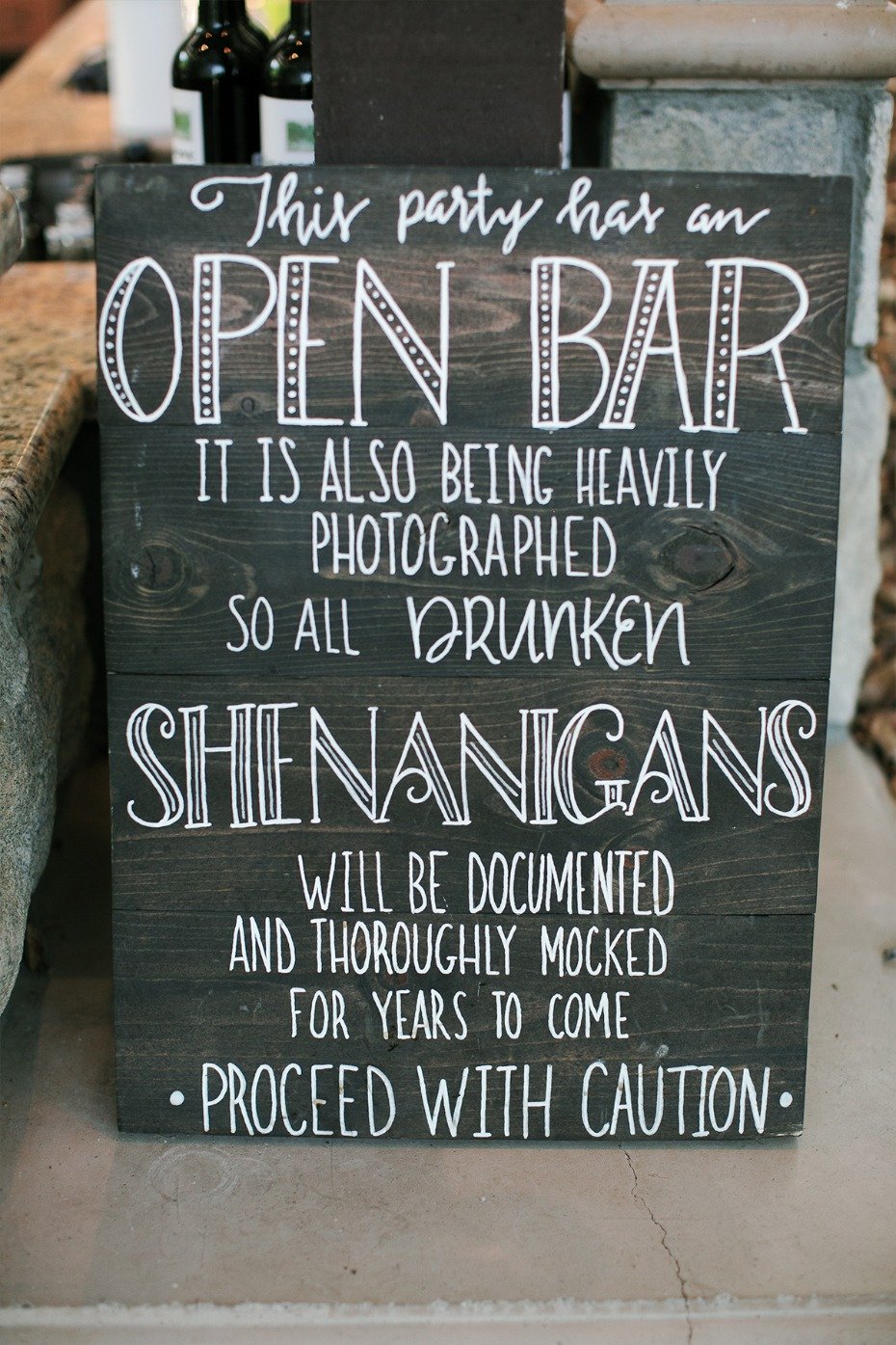 open bar sign
