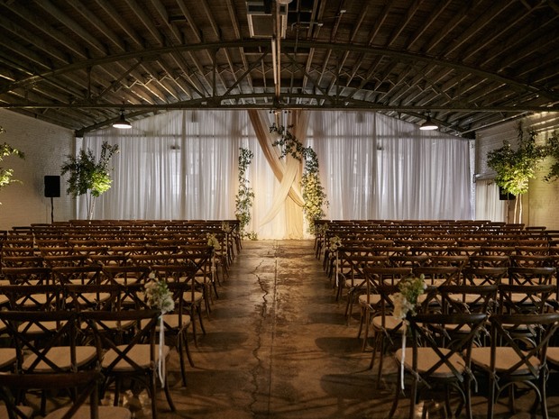 industrial wedding ceremony space
