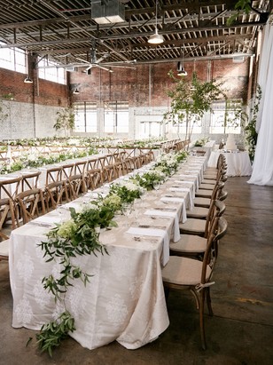 warehouse wedding reception
