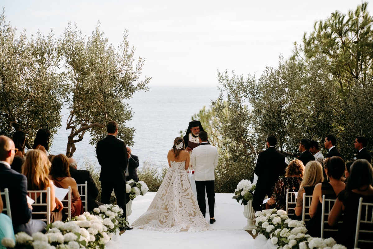 wedding ceremony off the Amalfi Coast