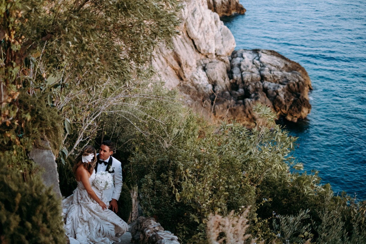 Couple portrait captured Off The Amalfi Coast