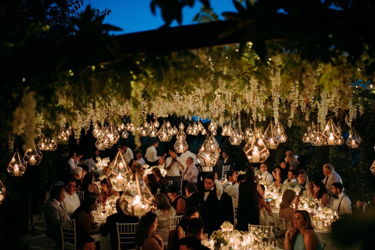 candlelit wedding reception 