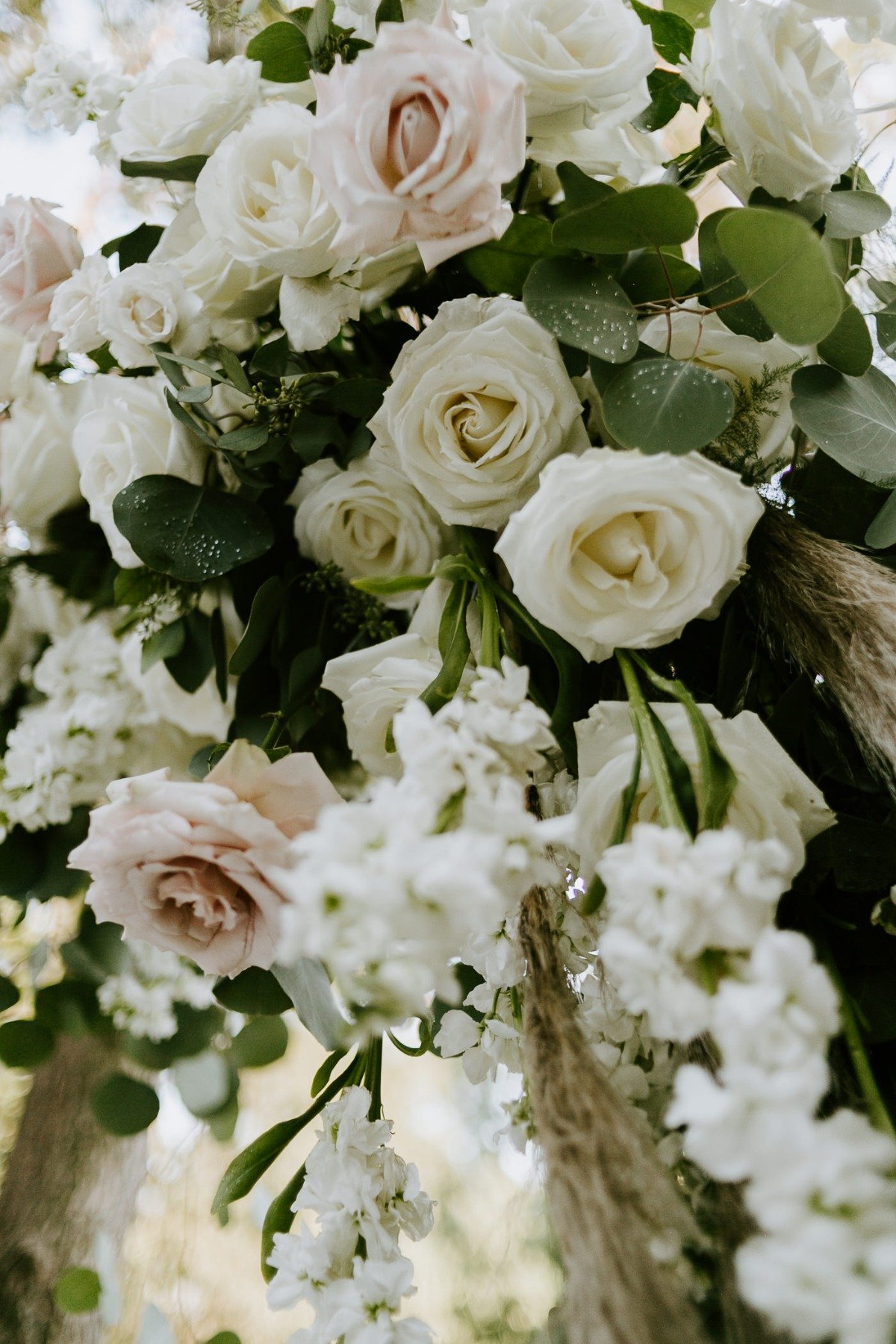 florals for wedding ceremony backdrop