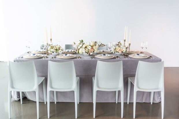 modern chic wedding table