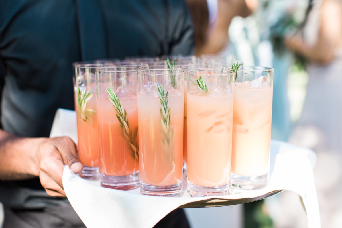 signature cocktail with rosemary