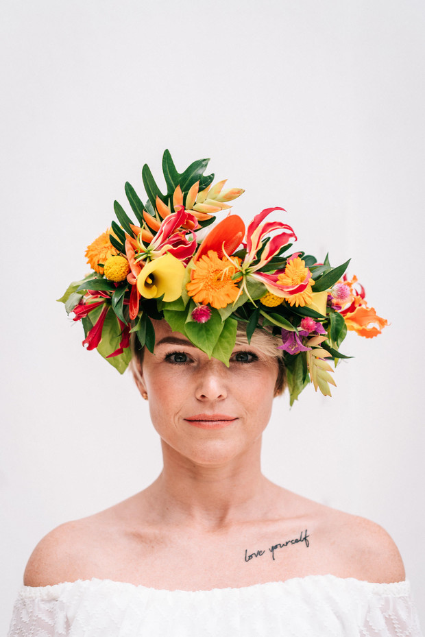 tropical floral crown
