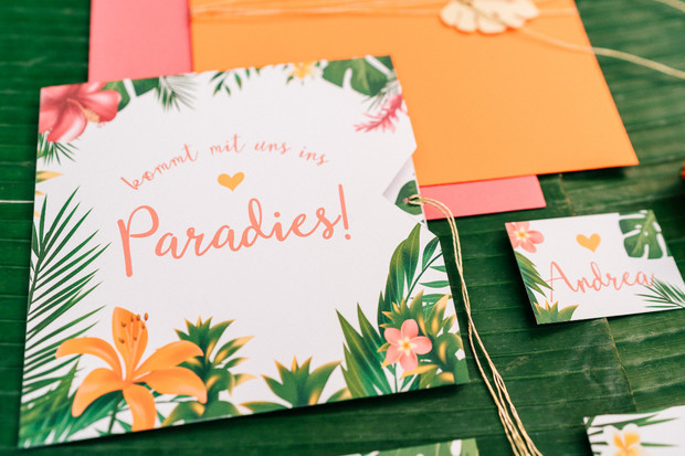 Tropical wedding stationery ideas
