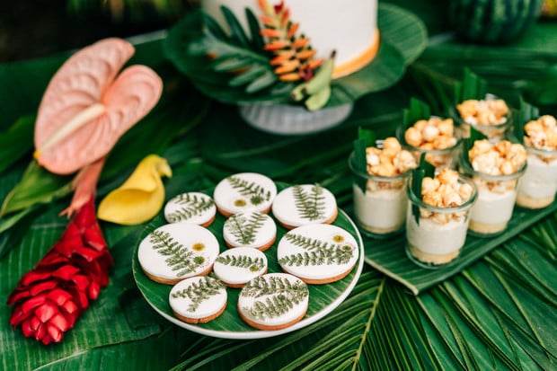cookies with edible florals