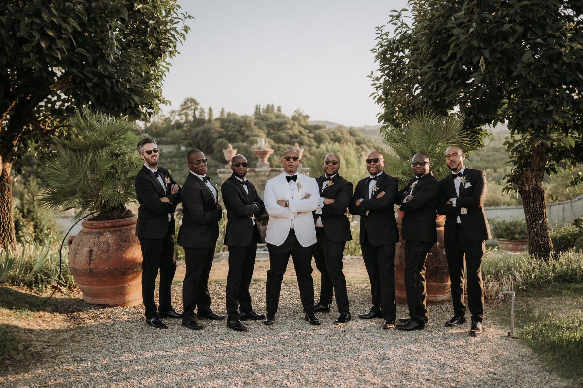 Luxe looks for the groom and his men