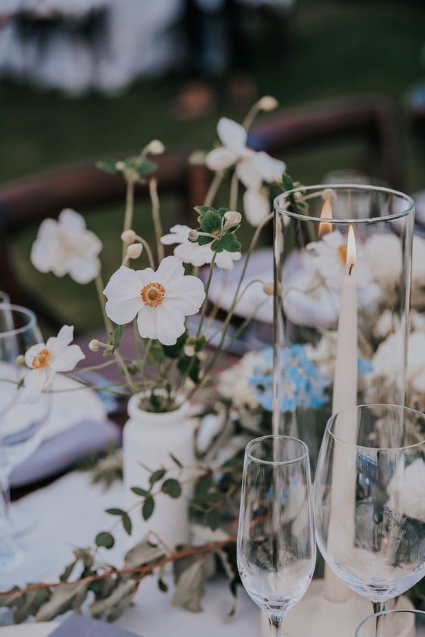 rustic white wedding reception ideas