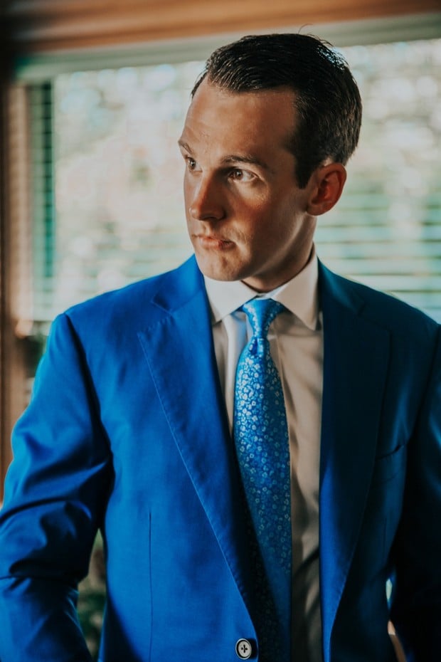 blue groomsman suit ideas