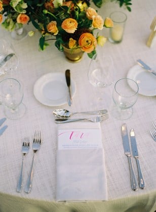 formal and simple place setting