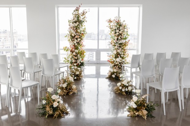wedding ceremony floral design