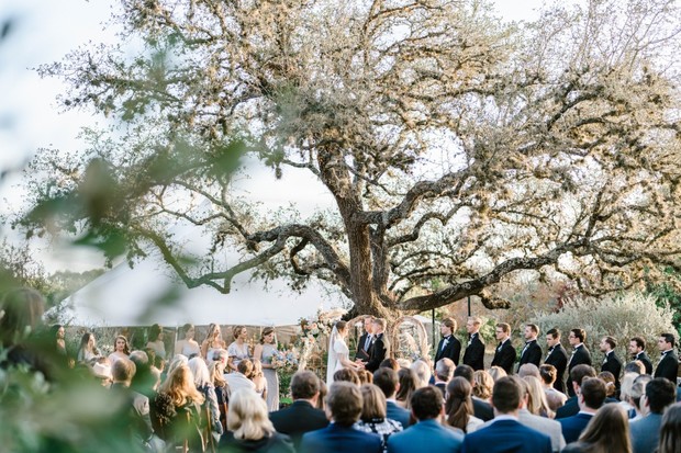 outdoor wedding ceremony at The The Greenhouse at Driftwood