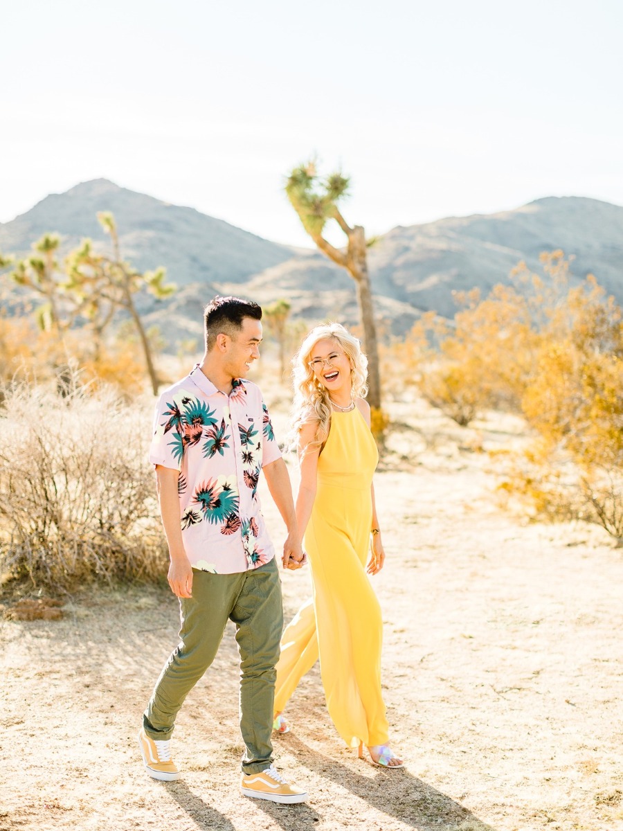 Lainey & TJ's Pastel Joshua Tree Engagement Session