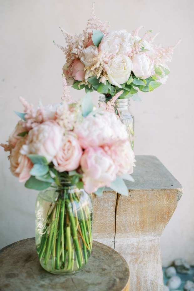 pink peony wedding bouquet