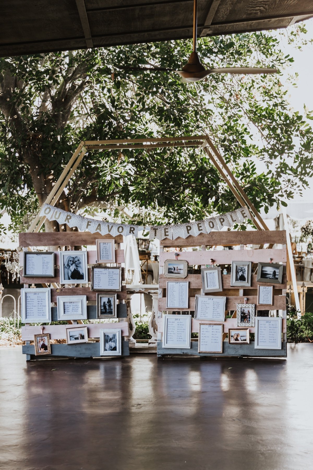 Our favorite people memory wall at wedding