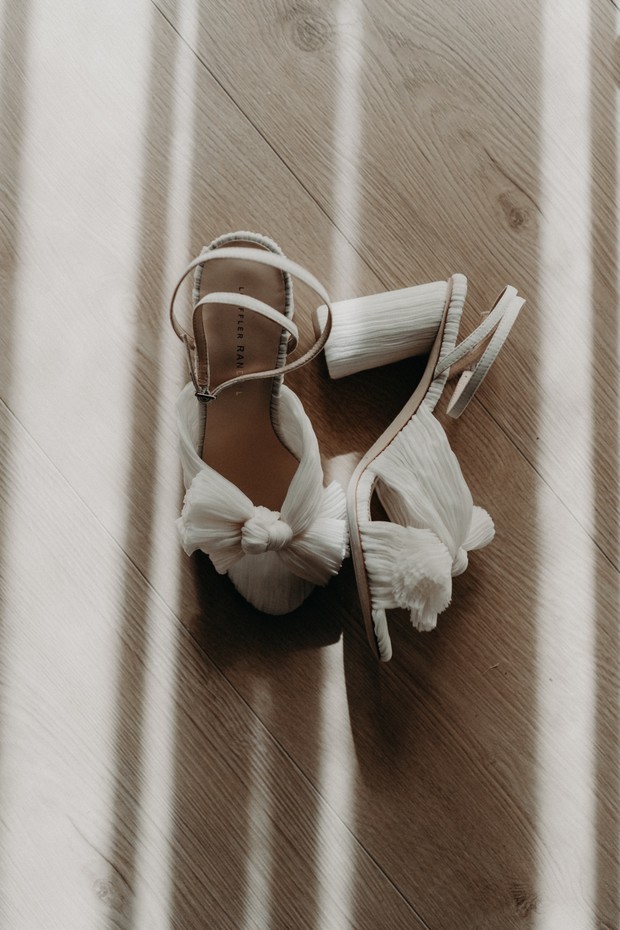 Loeffler Randall white wedding shoes