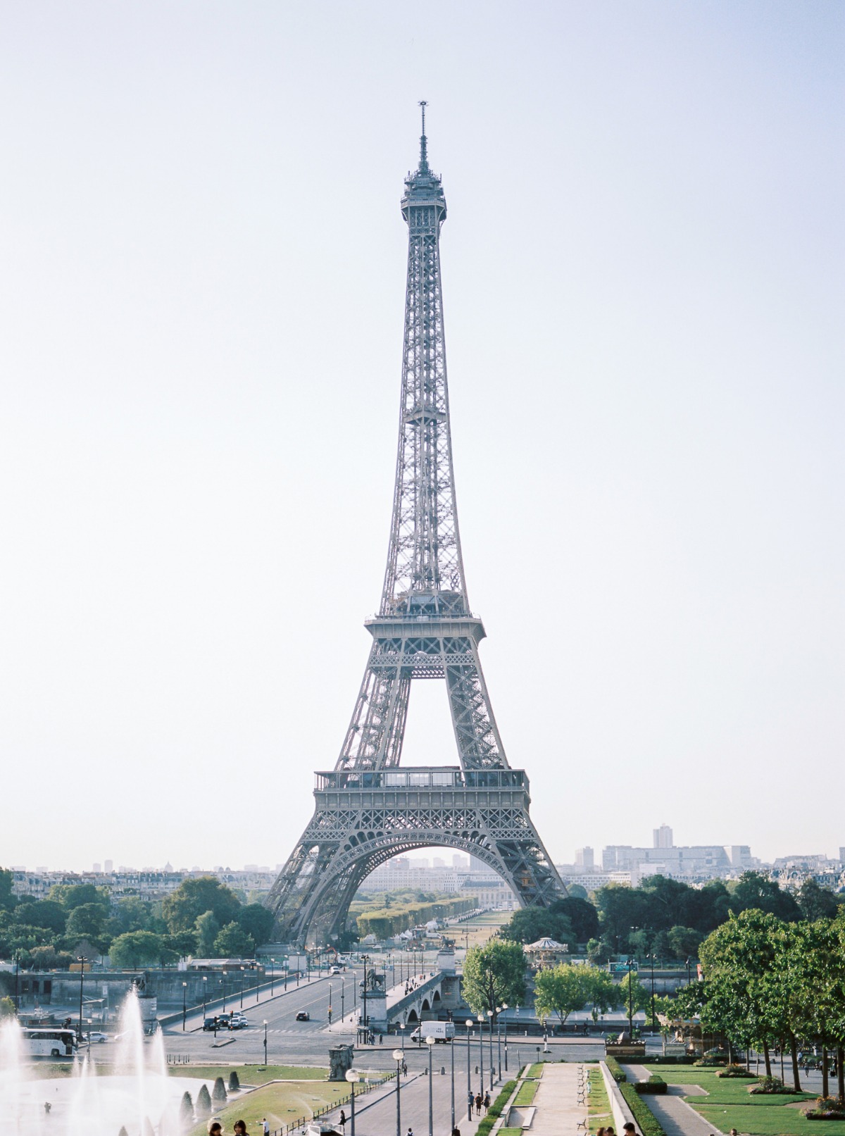 Eiffel Tower standing tall in Paris France, a famous landmark