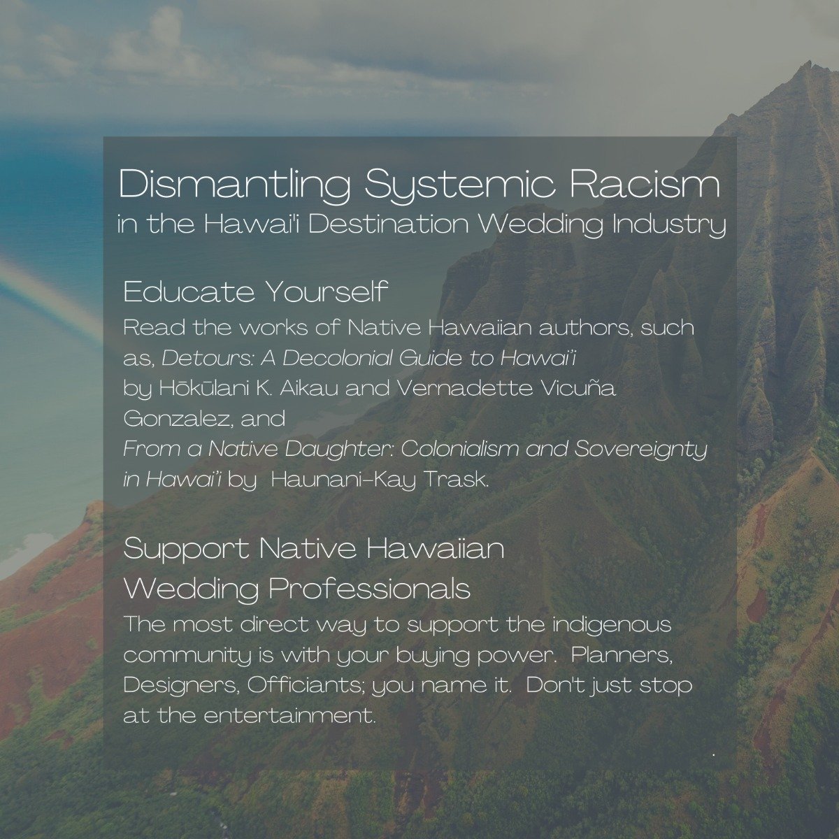 Systemic Racism and the Hawai'i Destination Wedding Industry