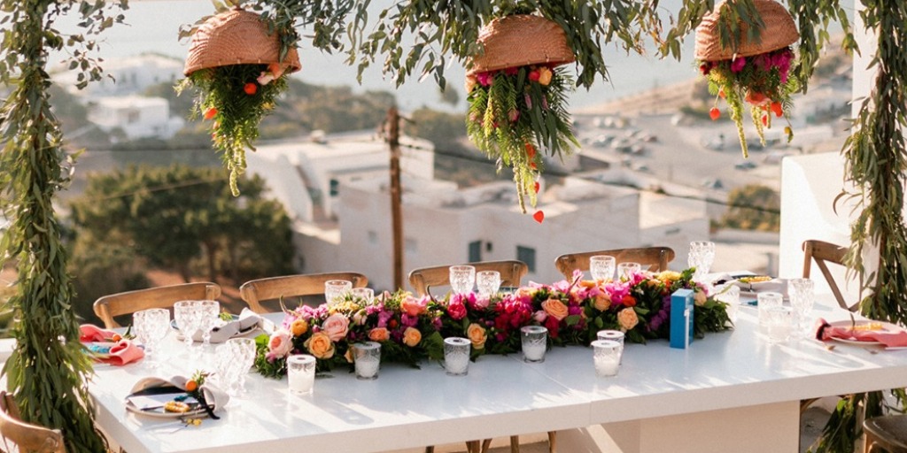 Bright, Bold and Modern Greece Wedding on the Island of los