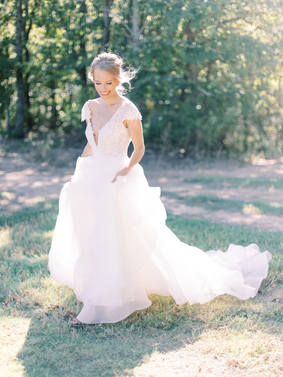 BLUSH by Hayley Paige Style #WILLOW cap sleeve ballgown