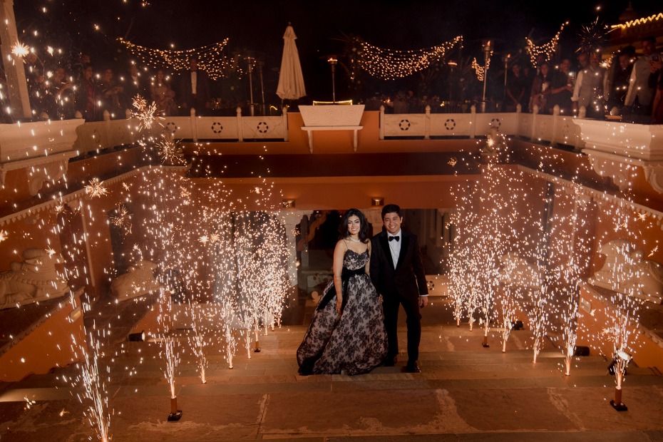 sparkler wedding entrance