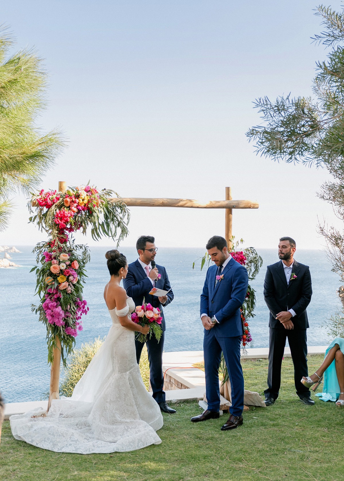 Greece wedding ceremony on the island of los