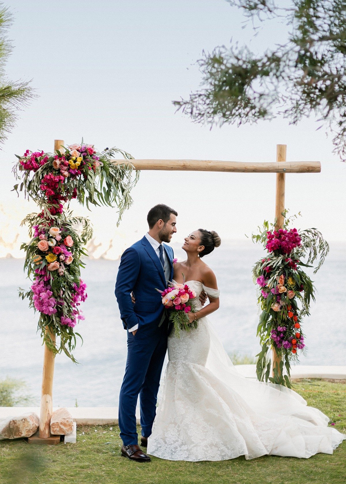 Greece wedding ceremony on the island of los