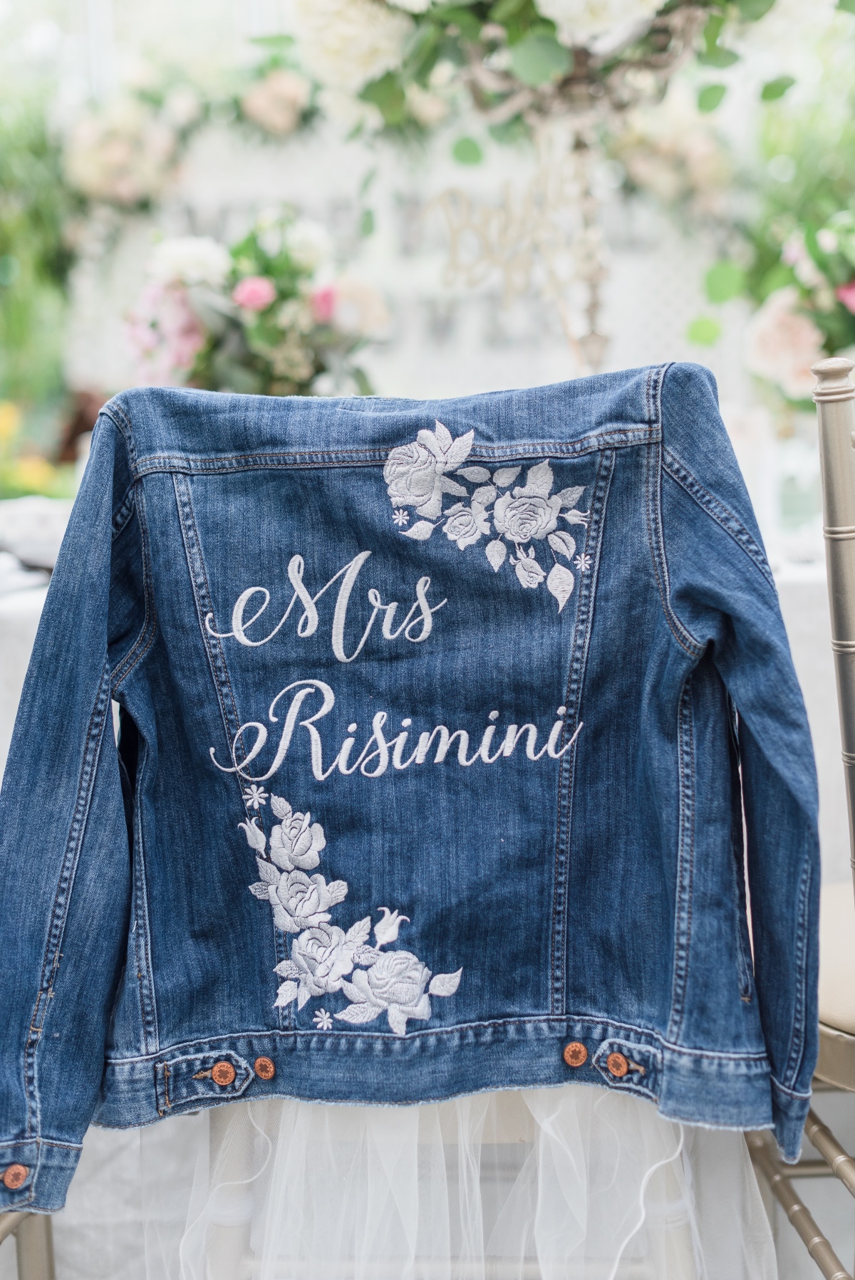embroidered bridal jacket