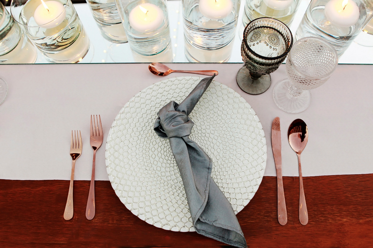 rose gold cutlery