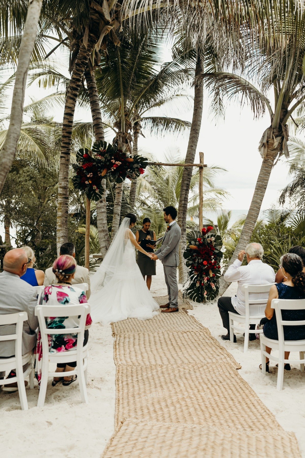 tropical wedding ceremony